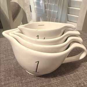 Rae Dunn Artisan White Ceramic Measuring Cups